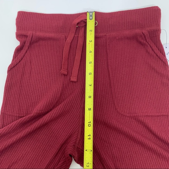 Scoop Maroon Red Cozy Soft Ribbed Pajama Set Shirt & High Waisted Jogger New Nwt - Picture 15 of 16